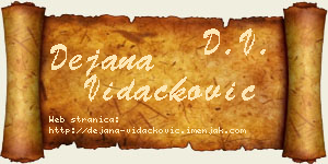 Dejana Vidačković vizit kartica